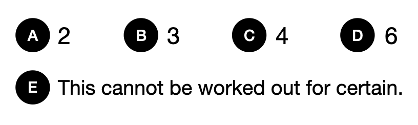 Logic Math Puzzle - candidate answer list