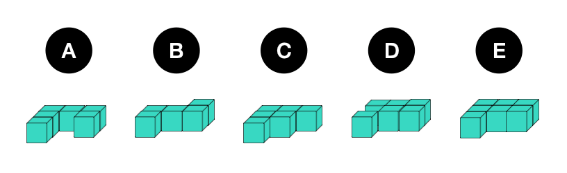 Math puzzle of spatial sense - candidate answer list